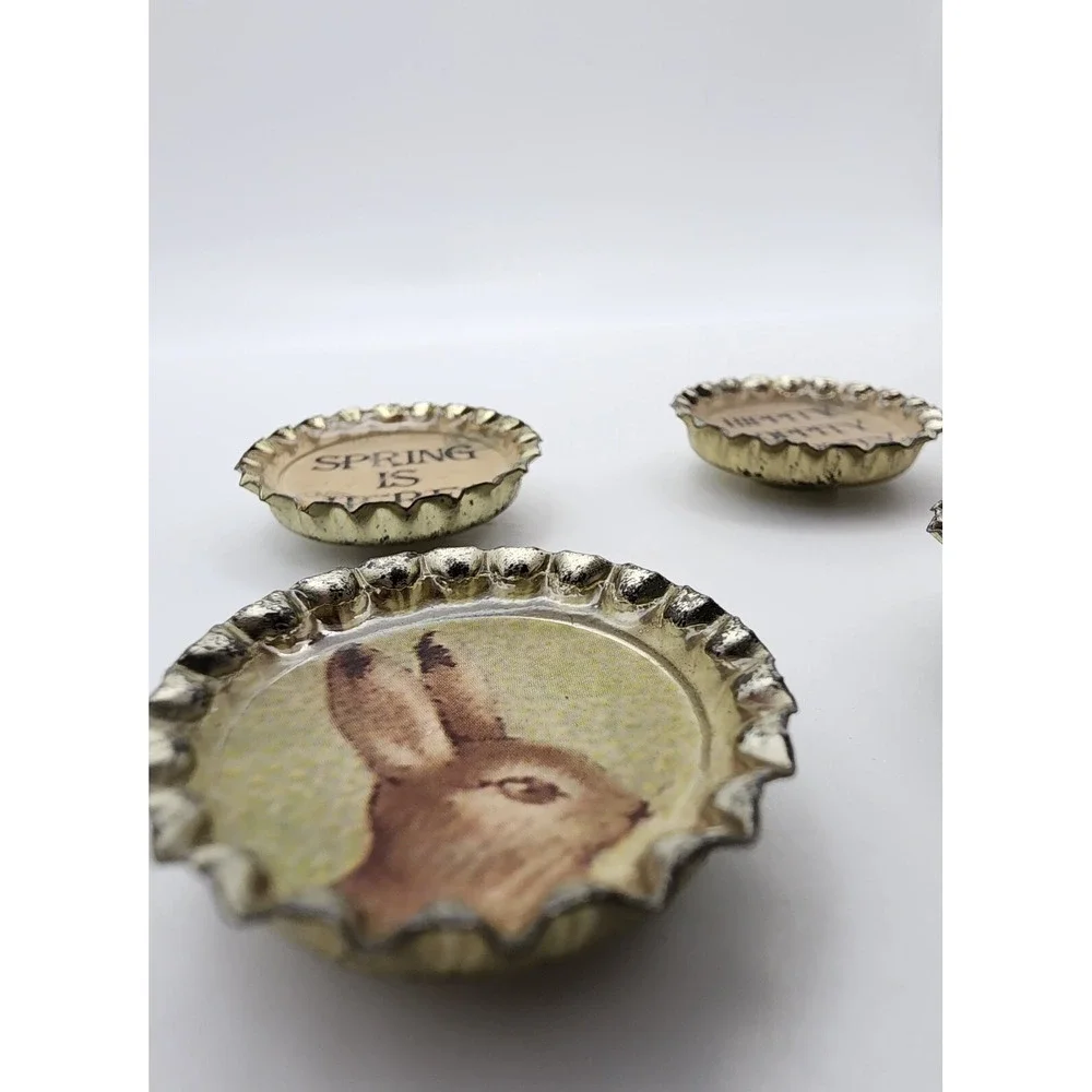 Primitives By Kelly Bottle Cap Magnets Vintage Easter‎